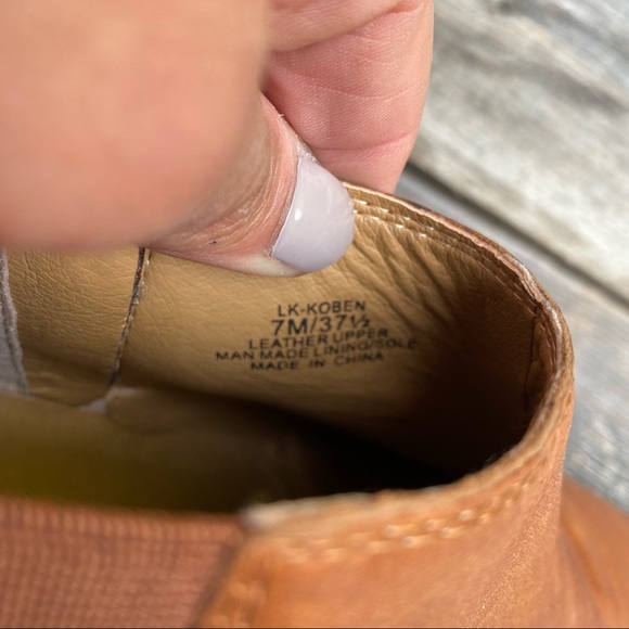 Lucky Brand Koben Tan Leather Ankle Booties - Picture 4 of 9